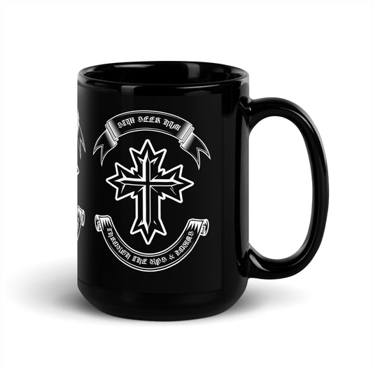 Still Seek Him Logo Black Glossy Mug