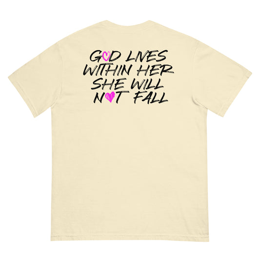 Psalm 46:5 God Lives Within Her Women's Garment-Dyed Heavyweight Cotton T-shirt