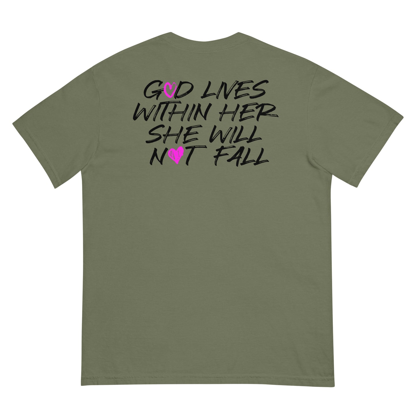 Psalm 46:5 God Lives Within Her Women's Garment-Dyed Heavyweight Cotton T-shirt