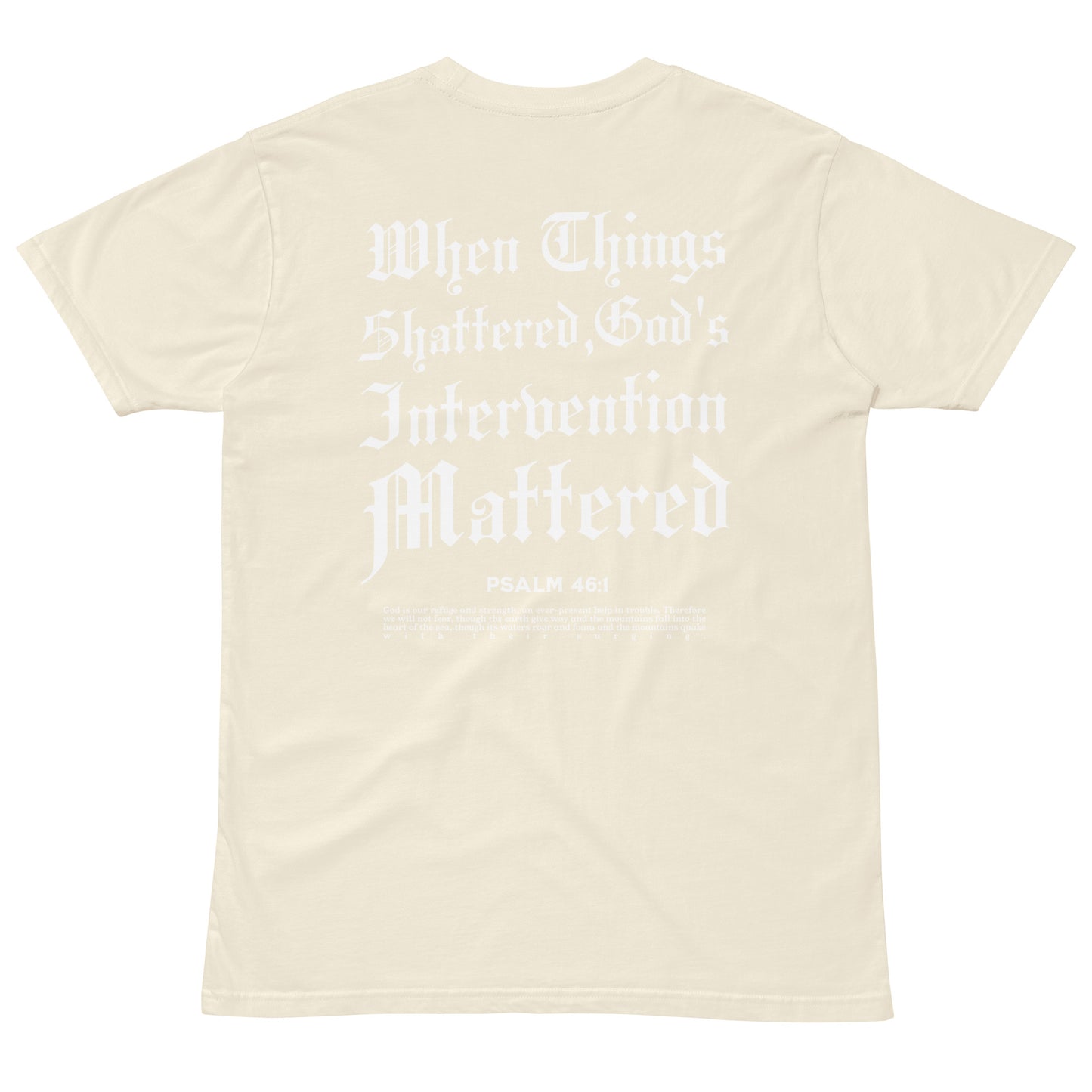 Unisex When Things Shattered God's Intervention Mattered Premium T-Shirt